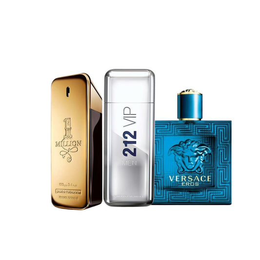 SUPERCOMBO X3  212 Vip Men + One Millon + Versace Eros