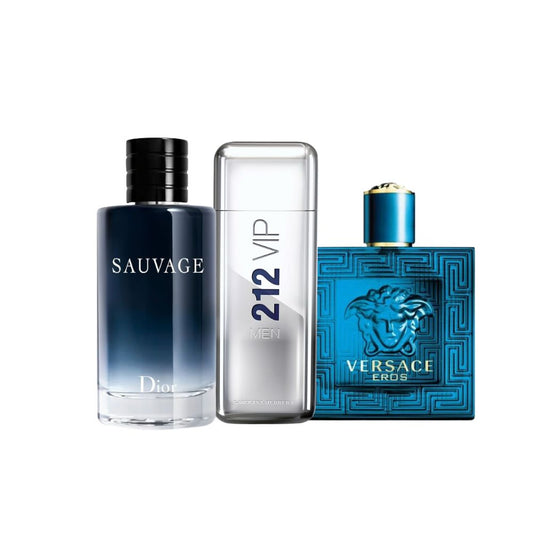 SUPERCOMBO X3 Sauvage + 212 VIP Men + Versace Eros