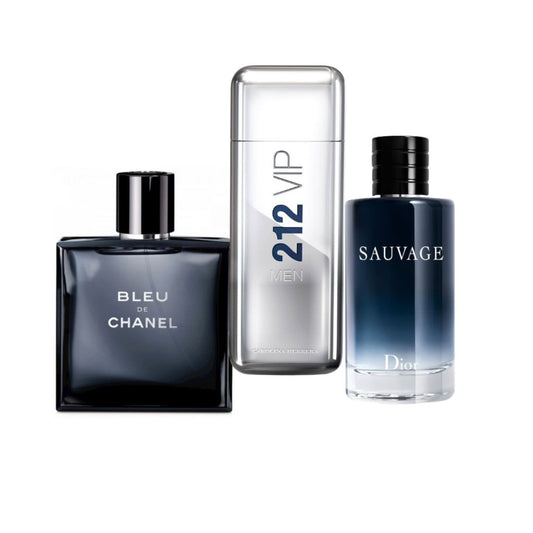 SUPERCOMBO X3 Bleu Chanel+ 212 VIP Men + Sauvage Dior